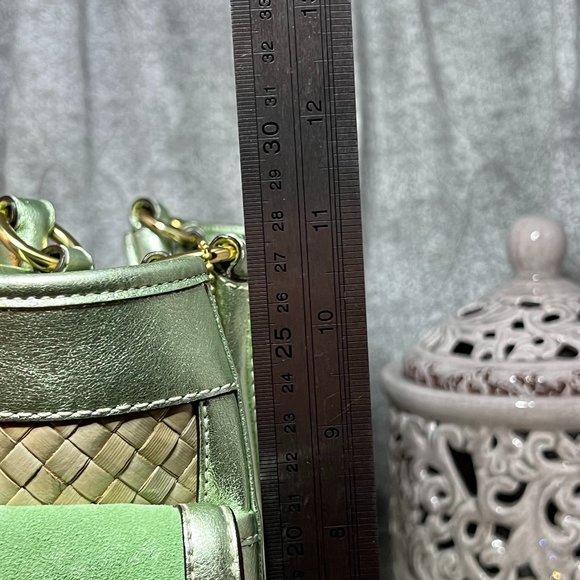 Coach Straw Bag with Leather and Suede Trim - Picture 8 of 11